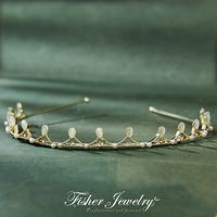 Mode Blume Legierung Inlay Künstliche Perlen Strasssteine Haarband 1 Stück sku image 1