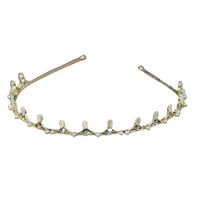 Mode Blume Legierung Inlay Künstliche Perlen Strasssteine Haarband 1 Stück main image 2