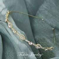 Mode Blume Legierung Inlay Künstliche Perlen Strasssteine Haarband 1 Stück sku image 5