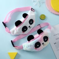 Cute Panda Cartoon Plush Waist Bag Children's Messenger Bag27*13*3 sku image 4