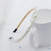 Mode Blume Metall Inlay Künstliche Perlen Künstlicher Diamant Haarband 1 Stück sku image 67