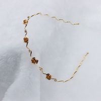 Mode Blume Metall Inlay Künstliche Perlen Künstlicher Diamant Haarband 1 Stück sku image 113