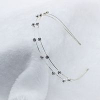 Fashion Flower Metal Inlay Artificial Pearls Artificial Diamond Hair Band 1 Piece sku image 124