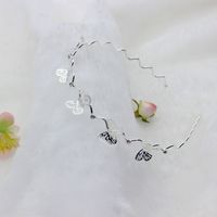 Fashion Flower Metal Inlay Artificial Pearls Artificial Diamond Hair Band 1 Piece sku image 116