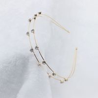 Mode Blume Metall Inlay Künstliche Perlen Künstlicher Diamant Haarband 1 Stück sku image 129