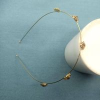 Mode Fleur Métal Incruster Perles Artificielles Diamant Artificiel Bande De Cheveux 1 Pièce sku image 130