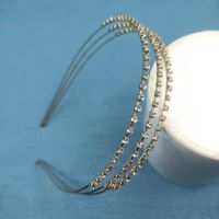 Fashion Flower Metal Inlay Artificial Pearls Artificial Diamond Hair Band 1 Piece sku image 149