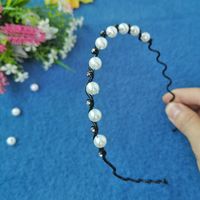 Mode Blume Metall Inlay Künstliche Perlen Künstlicher Diamant Haarband 1 Stück sku image 9