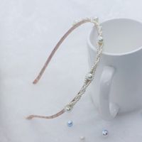 Mode Blume Metall Inlay Künstliche Perlen Künstlicher Diamant Haarband 1 Stück sku image 73
