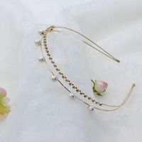 Mode Blume Metall Inlay Künstliche Perlen Künstlicher Diamant Haarband 1 Stück sku image 137