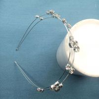 Mode Blume Metall Inlay Künstliche Perlen Künstlicher Diamant Haarband 1 Stück sku image 141