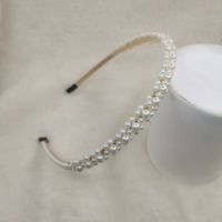 Moda Flor Metal Embutido Perlas Artificiales Diamante Artificial Banda Para El Cabello 1 Pieza sku image 88