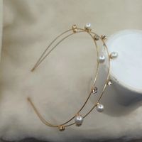 Mode Blume Metall Inlay Künstliche Perlen Künstlicher Diamant Haarband 1 Stück sku image 139