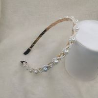 Mode Blume Metall Inlay Künstliche Perlen Künstlicher Diamant Haarband 1 Stück sku image 87