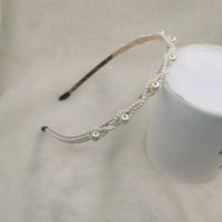 Mode Fleur Métal Incruster Perles Artificielles Diamant Artificiel Bande De Cheveux 1 Pièce sku image 79