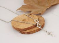 Simple Style Cross Alloy Plating Women's Necklace 1 Piece main image 3