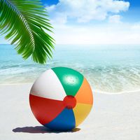 Creative Rainbow Children Toys Pvc Inflatable Beach Ball main image 1