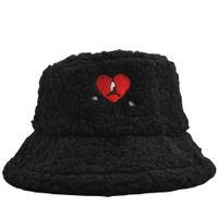 Women's Fashion Heart Shape Embroidery Wide Eaves Bucket Hat main image 4