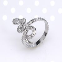 Retro Round Titanium Steel Plating Open Ring 1 Piece sku image 5