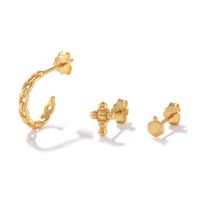 Simple Style Star Flower Snake Copper Irregular Tassel Inlay Rhinestones Earrings 1 Set sku image 11