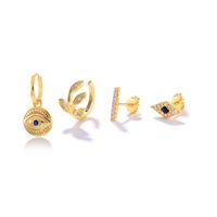 Simple Style Star Flower Snake Copper Irregular Tassel Inlay Rhinestones Earrings 1 Set sku image 34