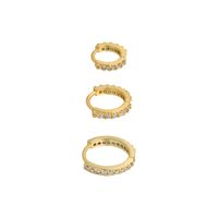 Simple Style Star Flower Snake Copper Irregular Tassel Inlay Rhinestones Earrings 1 Set sku image 3