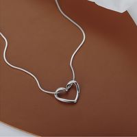 Fashion Heart Shape Sterling Silver Chain Pendant Necklace 1 Piece main image 3