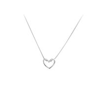 Fashion Heart Shape Sterling Silver Chain Pendant Necklace 1 Piece main image 4