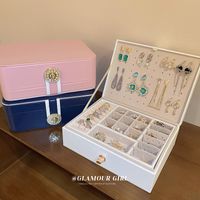 Fashion Solid Color Metal Jewelry Boxes 1 Piece main image 1