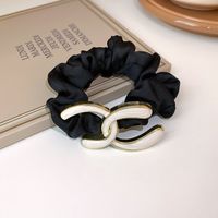 Korean Style Letter Cloth Chain Artificial Rhinestones Hair Tie 1 Piece sku image 1