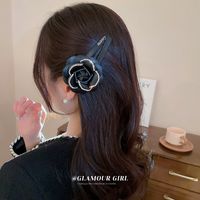 Elegant Flower Pu Leather Artificial Rhinestones Hair Clip 1 Piece main image 5
