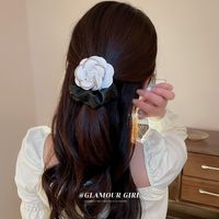Elegant Flower Pu Leather Artificial Rhinestones Hair Clip 1 Piece main image 3