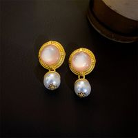 Vintage Style Heart Shape Alloy Plating Artificial Rhinestones Women's Earrings 1 Pair sku image 24