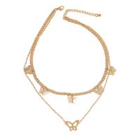 Fashion Star Butterfly Alloy Birthday Women's Layered Necklaces 1 Piece main image 4