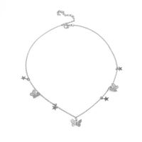 Fashion Star Butterfly Alloy Birthday Women's Layered Necklaces 1 Piece sku image 2