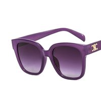 Retro Color Block Ac Uv Protection Square Full Frame Women's Sunglasses sku image 5