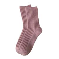 Women's Japanese Style Solid Color Nylon Wool Jacquard Crew Socks main image 3