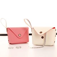 Unisex Solid Color Pu Leather Buckle Coin Purses main image 5