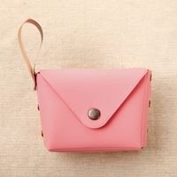 Unisex Solid Color Pu Leather Buckle Coin Purses sku image 7