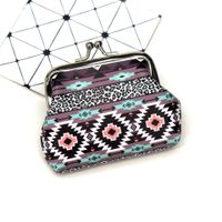 Women's Geometric Pu Leather Buckle Coin Purses sku image 2