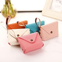 Unisex Solid Color Pu Leather Buckle Coin Purses main image 2