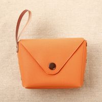 Unisex Solid Color Pu Leather Buckle Coin Purses sku image 5