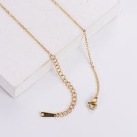 Simple Style Round Number Stainless Steel Plating Rhinestones Pendant Necklace 1 Piece main image 3