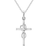 Elegant Cross Alloy Plating Artificial Diamond Women's Pendant Necklace sku image 2