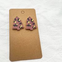 Cartoon Style Christmas Tree Arylic Printing Christmas Women's Earrings 1 Pair sku image 3