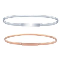 Simple Style Solid Color Alloy Women's Chain Belts 1 Piece main image 1