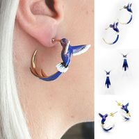 Cute Bird Copper Plating Earrings 1 Pair sku image 1