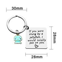 Simple Style Letter Stainless Steel Plating Keychain 1 Piece main image 2