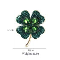 Fashion Four Leaf Clover Alloy Plating Rhinestones Women's Brooches main image 4