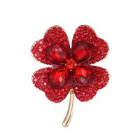 Fashion Four Leaf Clover Alloy Plating Rhinestones Women's Brooches sku image 3